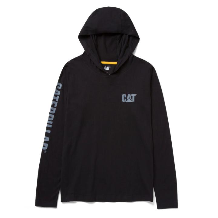 UPF Banner Hooded Tee, Black, dynamic