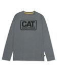 Cat Diesel Power Long Sleeve Tee, Dark Heather Grey, dynamic 1