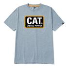 Diesel Power Short Sleeve Tee, Heather Grey/Yellow, dynamic 1