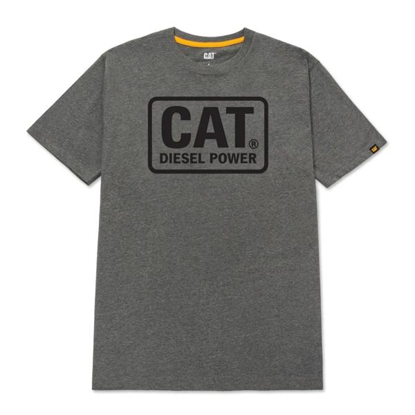 Diesel Power Short Sleeve Tee, Dark Heather Grey/Black, dynamic