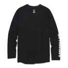 Cooling Long Sleeve Crew Tee, Black, dynamic 2