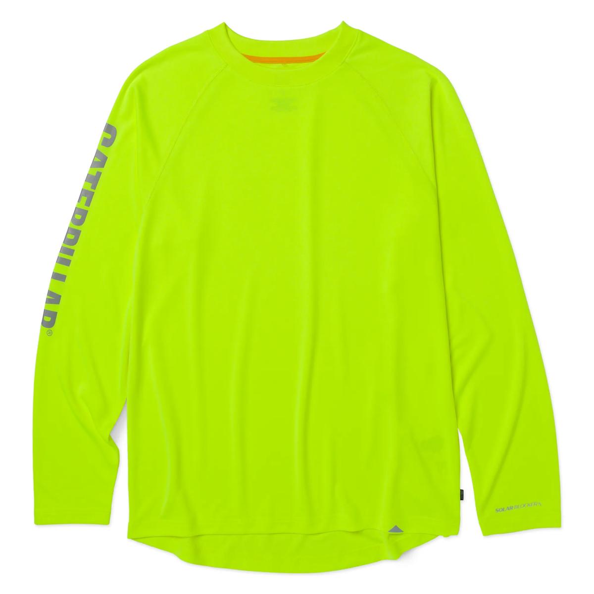 Cooling Long Sleeve Crew Tee, Hi Vis Yellow, dynamic 1
