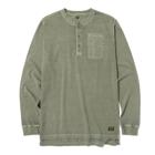 Pigment Dye Long Sleeve Henley, Marshland, dynamic 1