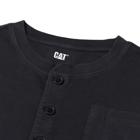 Pigment Dye Long Sleeve Henley, Black, dynamic 3