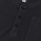 Pigment Dye Long Sleeve Henley, Black, dynamic 4
