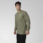 Pigment Dye Long Sleeve Henley, Marshland, dynamic 3