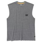 Sleeveless Tough Cut Pocket Tee, Dark Heather, dynamic 1