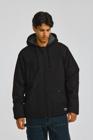 Hooded Sherpa-Lined Jacket, Black, dynamic 3