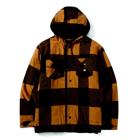 Hooded Flannel Shirt Jacket, Black | Bronze, dynamic 1