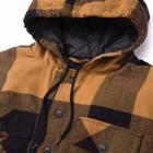Hooded Flannel Shirt Jacket, Black | Bronze, dynamic 4
