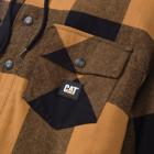 Hooded Flannel Shirt Jacket, Black | Bronze, dynamic 5