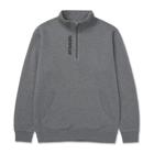 Midweight Quarter Zip Sweatshirt, Dark Heather Grey, dynamic 1