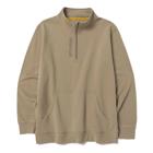 Midweight Quarter Zip Sweatshirt, Khaki, dynamic 1