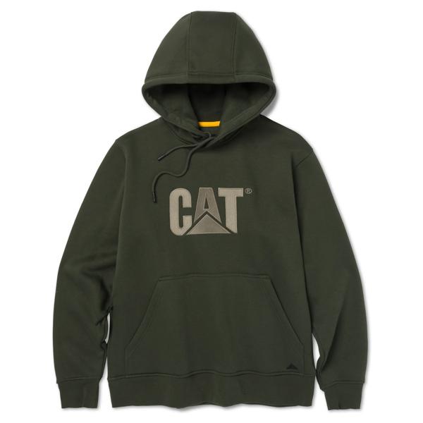 Heavyweight Trademark Hoodie, Forest Green, dynamic