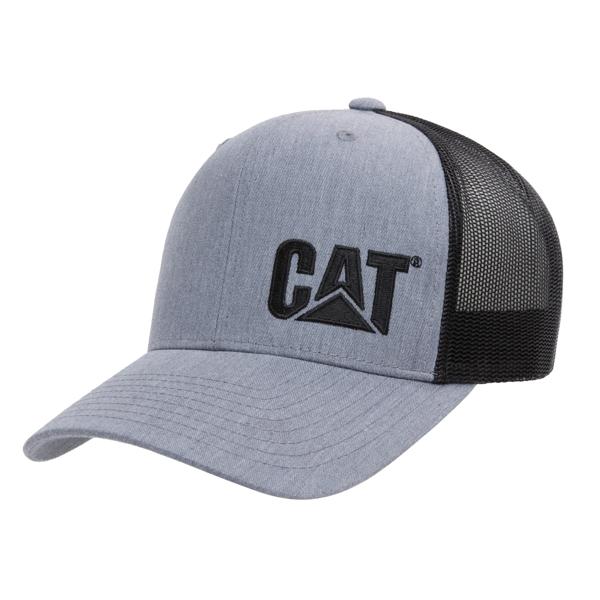 Cat Trademark Trucker Hat, Heather Grey, dynamic