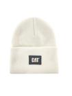 Cat Label Cuff Beanie, White, dynamic 1