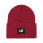 Cat Label Cuff Beanie, Brick, dynamic 1