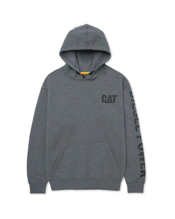 Diesel Hooded Sweatshirt, Dark Heather Grey, dynamic