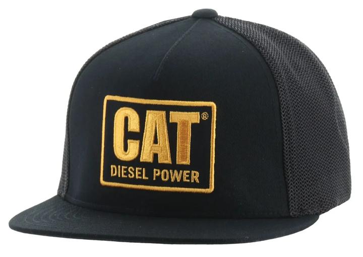 Diesel Power Flat Bill Cap, Black/Gold, dynamic