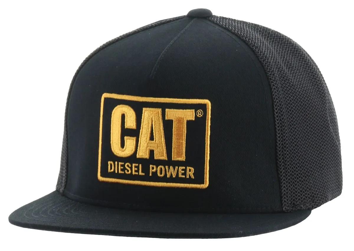 Diesel Power Flat Bill Cap, Black/Gold, dynamic 1