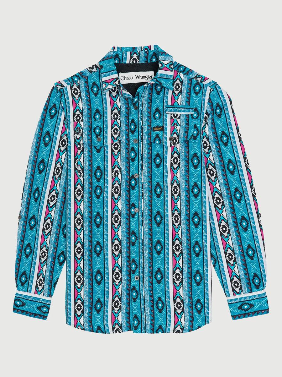 Chaco x Wrangler Long Sleeve Shirt, Checotah Print, dynamic 1