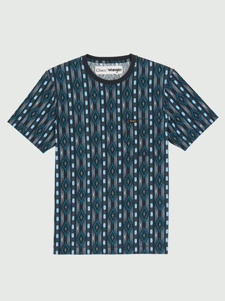 Chaco x Wrangler Pocket Tee, Black Checotah, dynamic