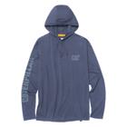 UPF Hooded Banner Long Sleeve Tee, Vintage Indigo, dynamic 1