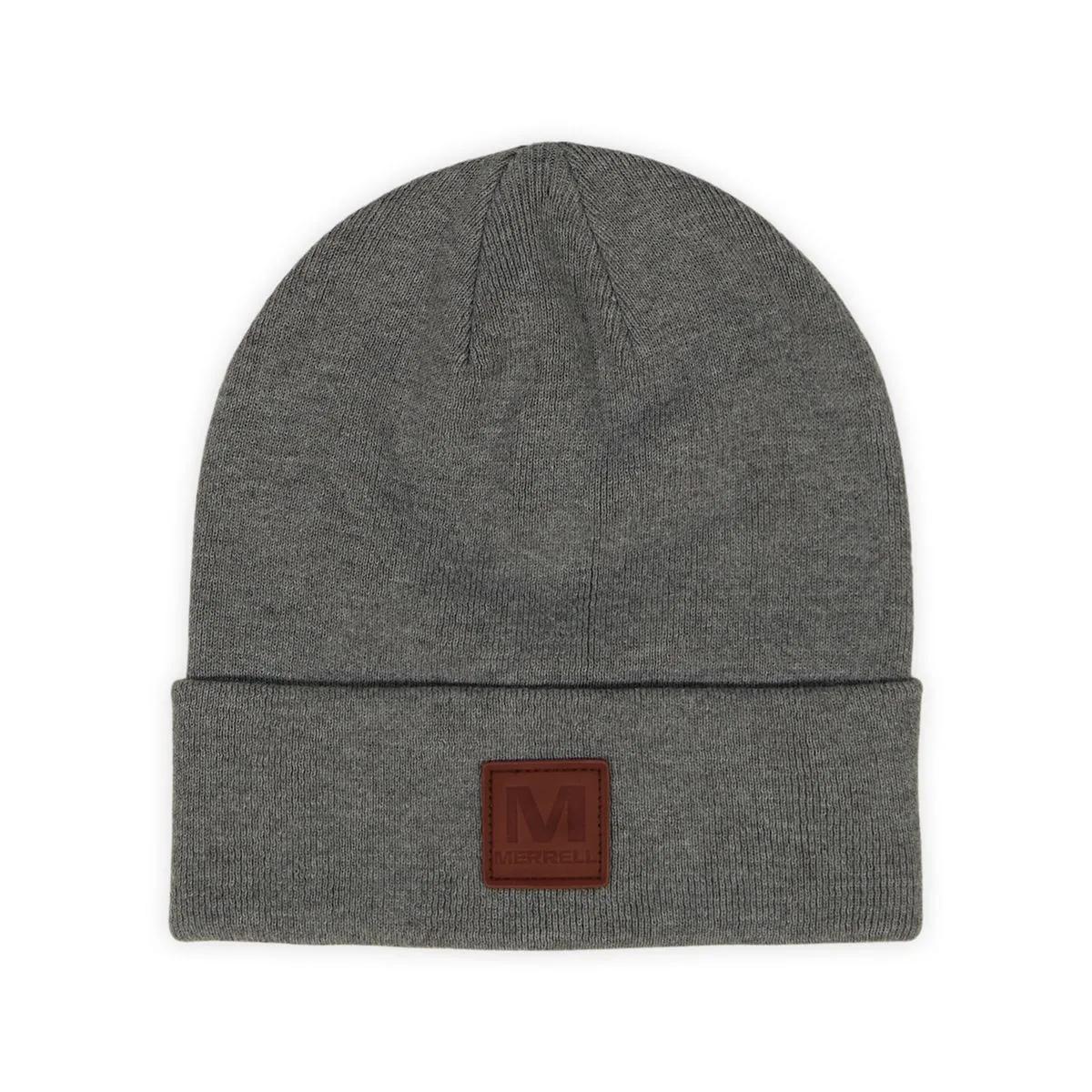 Gannet Hat With Leather Patch, Light Grey Heather, dynamic 1