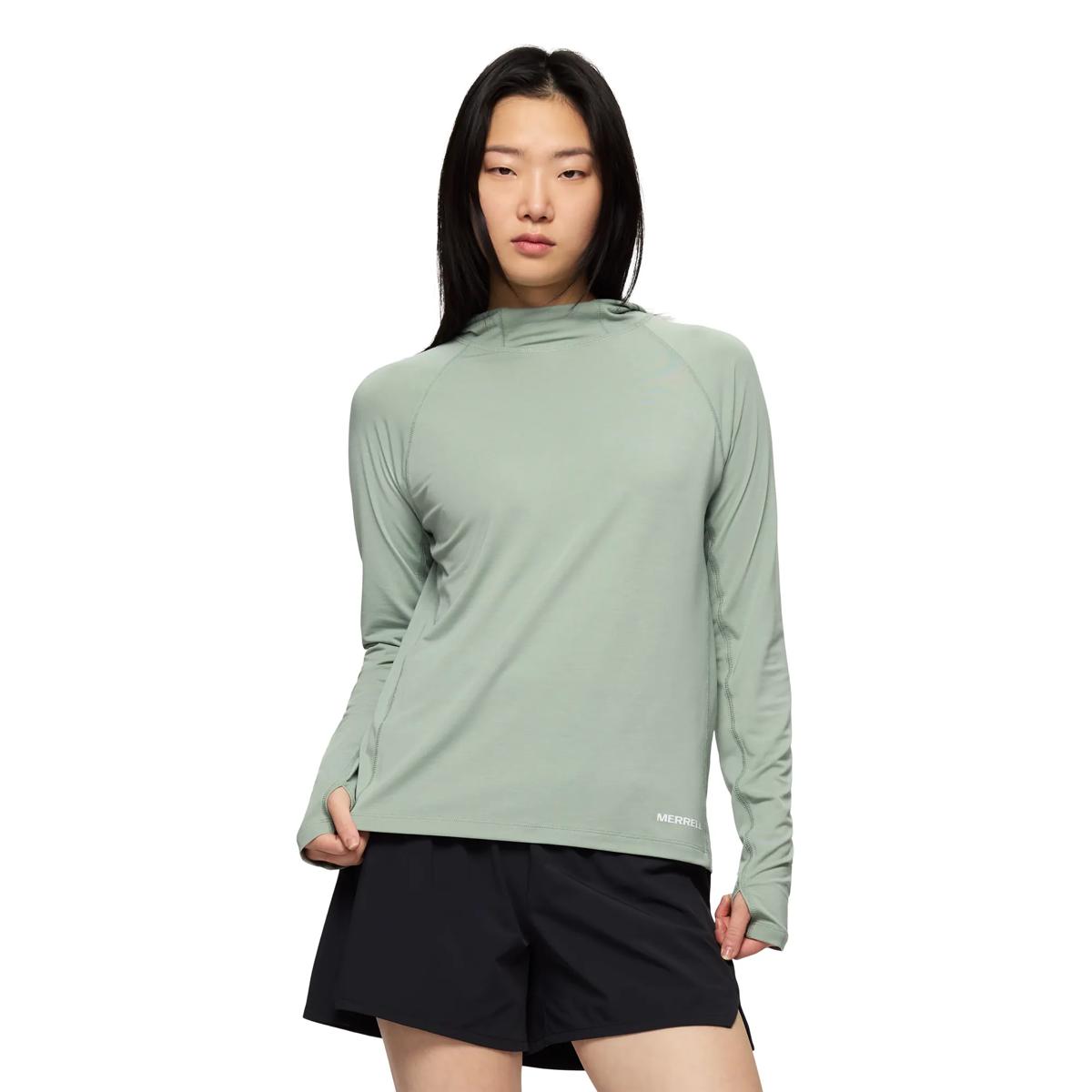 Eliza Tencel Sun Hoody, Iceburg Green, dynamic 1
