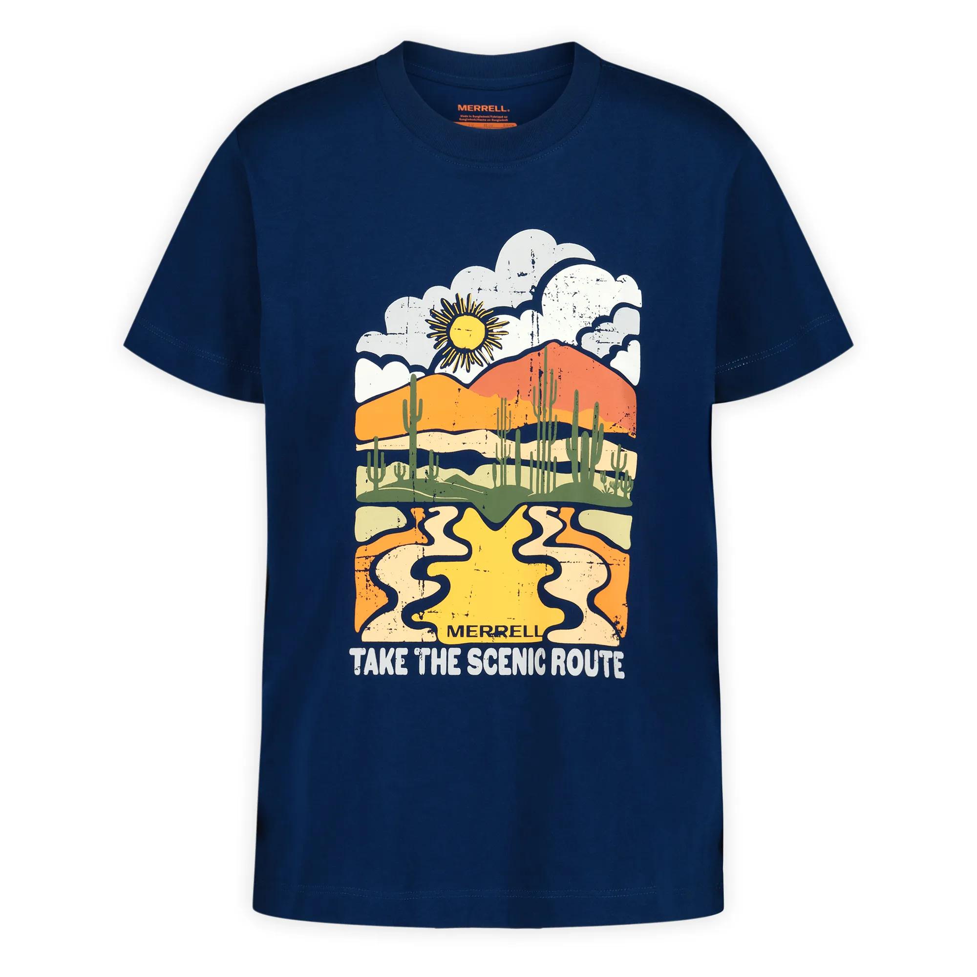 Scenic Route Graphic Tee, Navy Night, dynamic 1