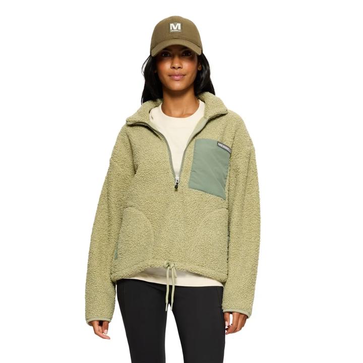 Senna Teddy Sherpa Popover, Talc/Shale, dynamic