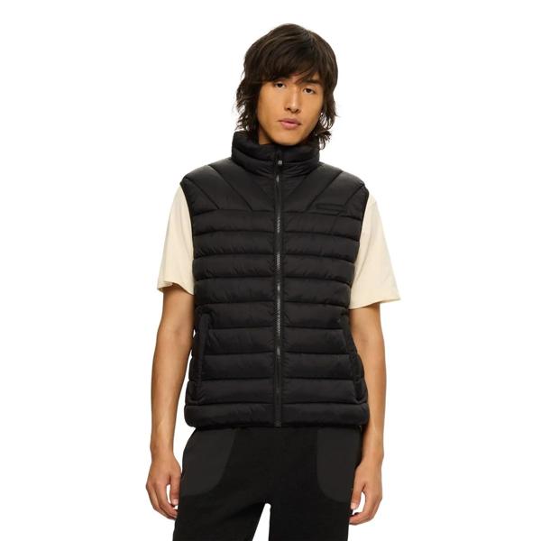 Kane Super Lightweight Packable Puffer Vest, Black, dynamic