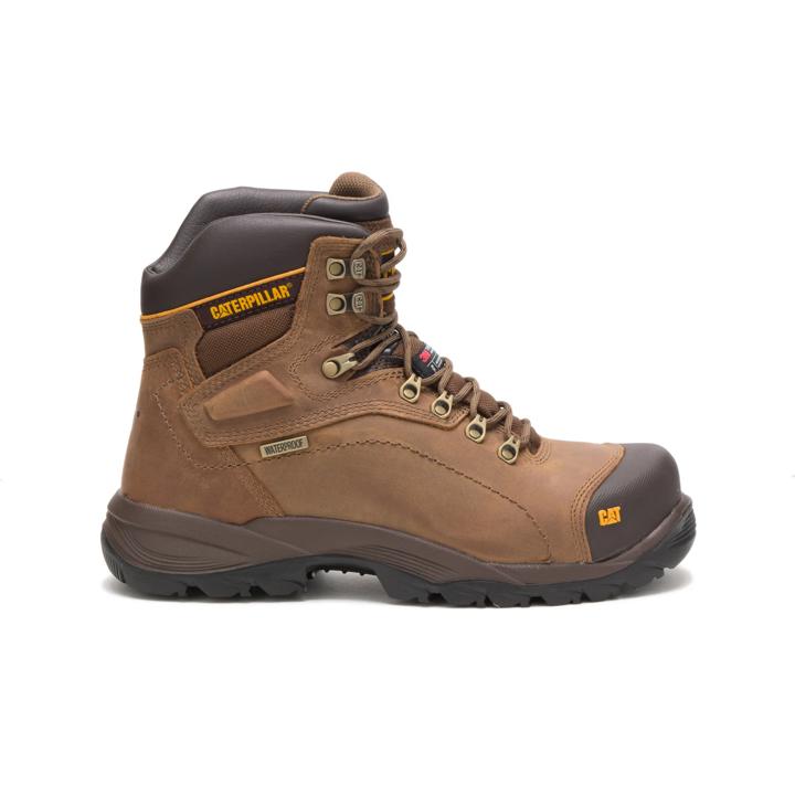 Diagnostic Hi Waterproof Thinsulate&trade; Steel Toe Work Boot, Dark Beige, dynamic