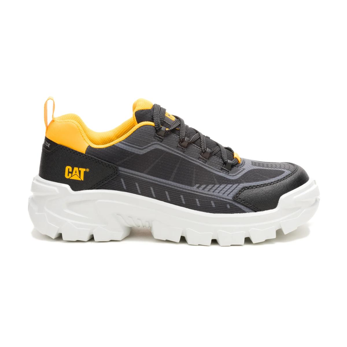 Invader Sport Lo Mesh Composite Toe Work Shoe, Black/Cat Yellow, dynamic 1