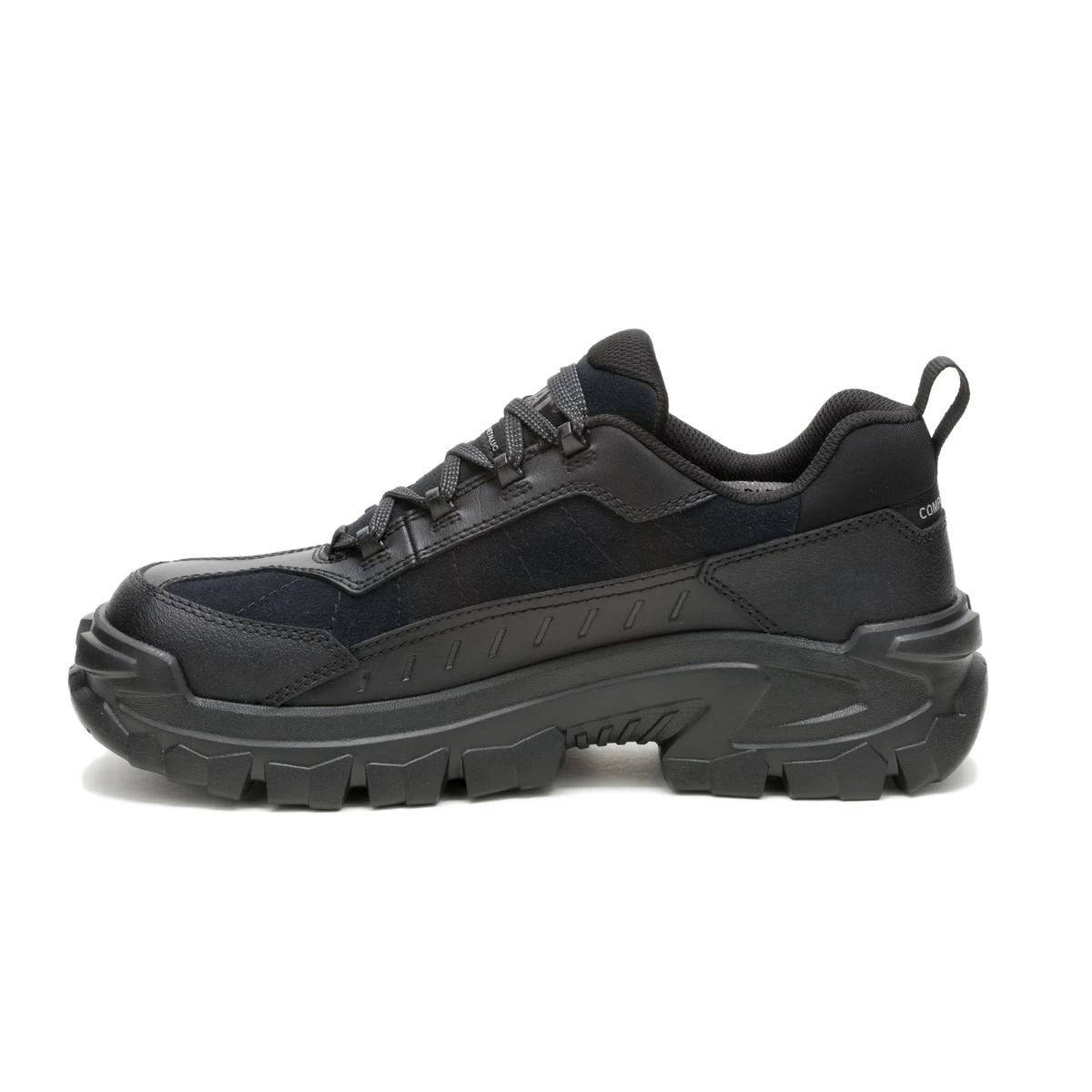 Cat Footwear Men's Invader Sport Lo Leather Comp Toe Work Shoe (Black)