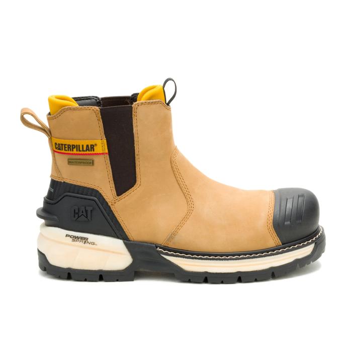 Excavator ft Power Spring&trade; Technology Chelsea Waterproof Composite Toe Work Boot, Honey, dynamic