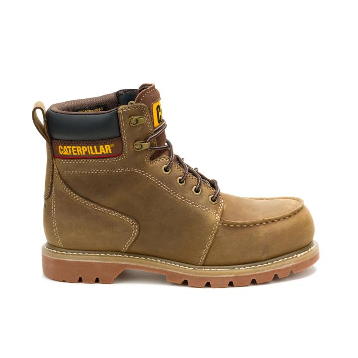 Second Shift Grader Moc Steel Toe Work Boot, Dark Wheat, dynamic