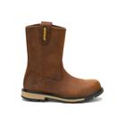 247 10" Welly Steel Toe Work Boot, Dark Brown, dynamic 1