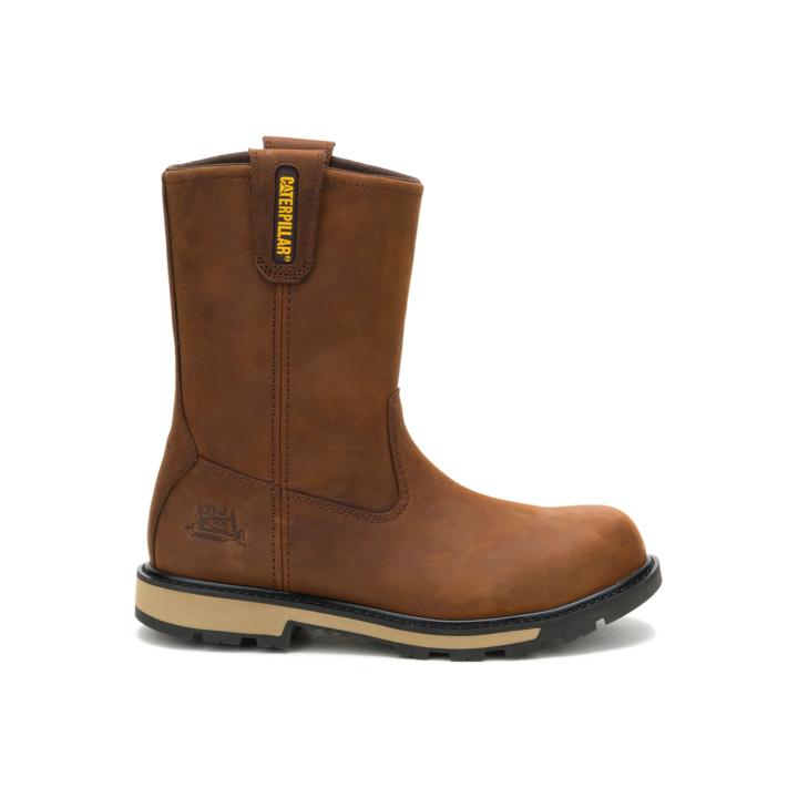 247 10" Welly Steel Toe Work Boot, Dark Brown, dynamic