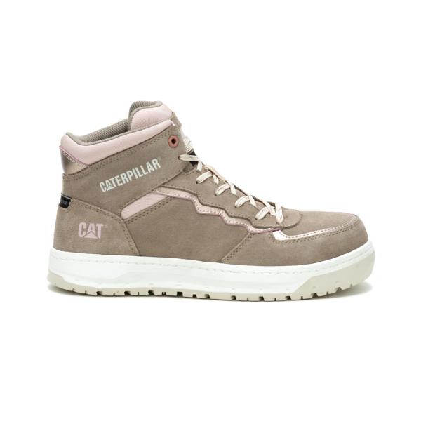 Streamline Court Mid Composite Toe Work Shoe, Griege, dynamic