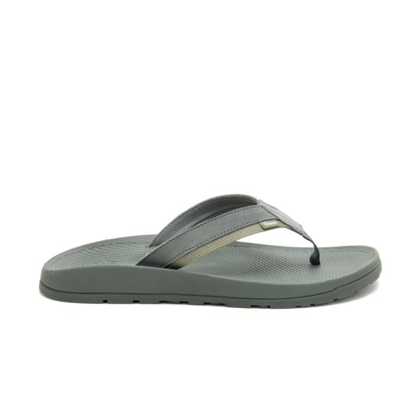 Lowdown Leather Flip Flop, Alloy, dynamic