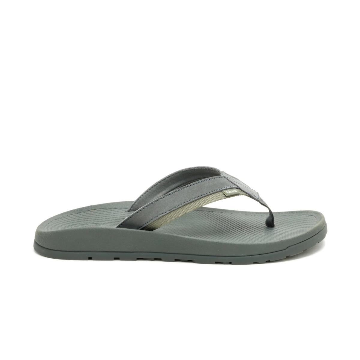 Lowdown Leather Flip Flop, Alloy, dynamic 1