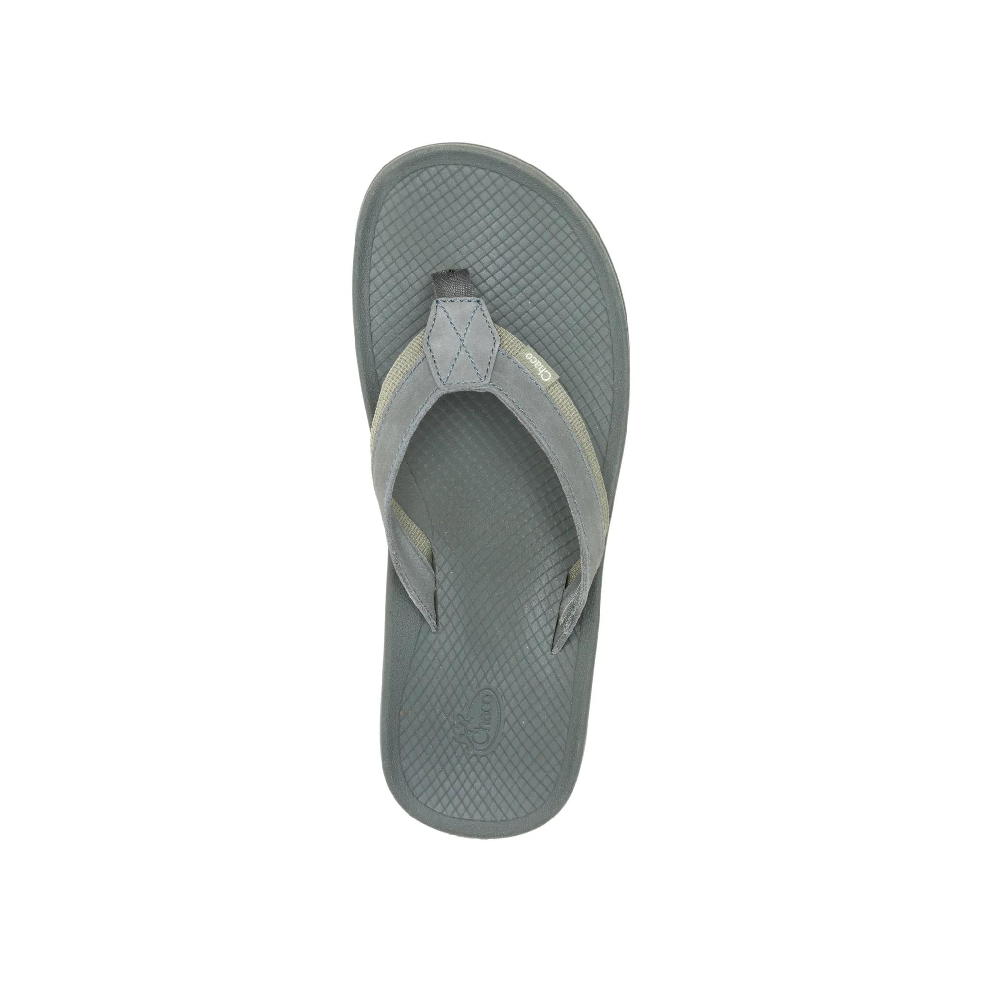Lowdown Leather Flip Flop, Alloy, dynamic 3