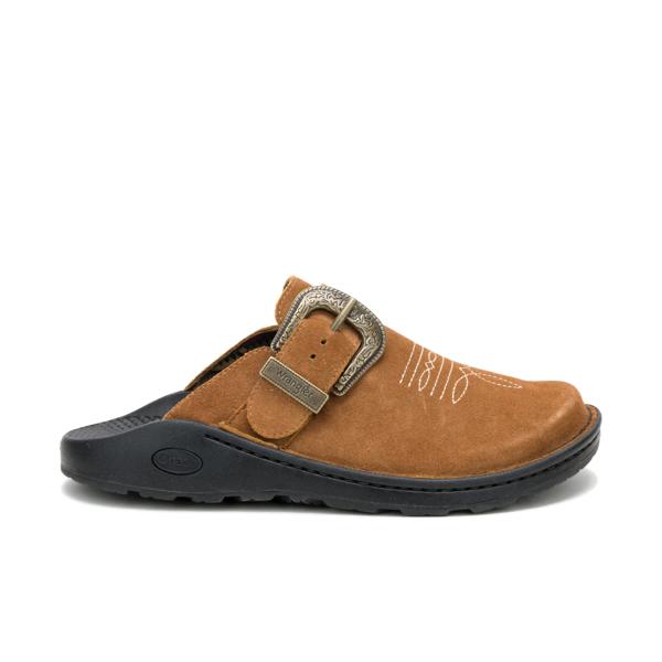 Chaco x Wrangler Suede Clog, Saddle, dynamic