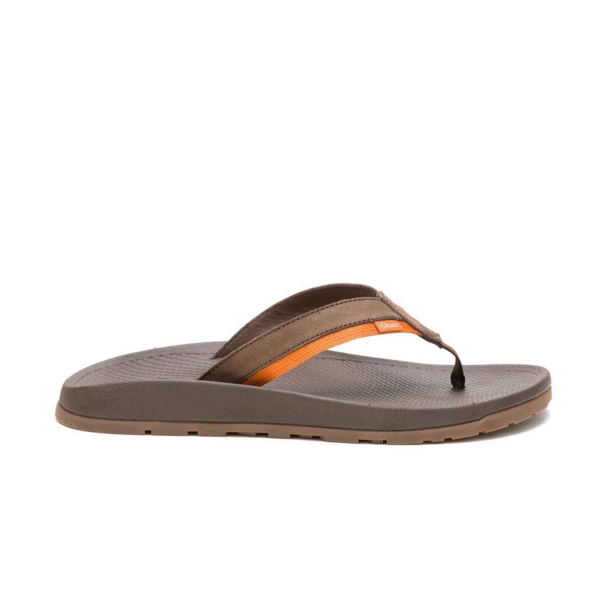 Lowdown Leather Flip Flop, Coffee, dynamic 1