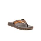 Lowdown Leather Flip Flop, Coffee, dynamic 2