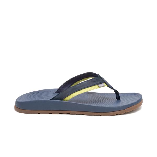 Lowdown Leather Flip Flop, Navy Night, dynamic