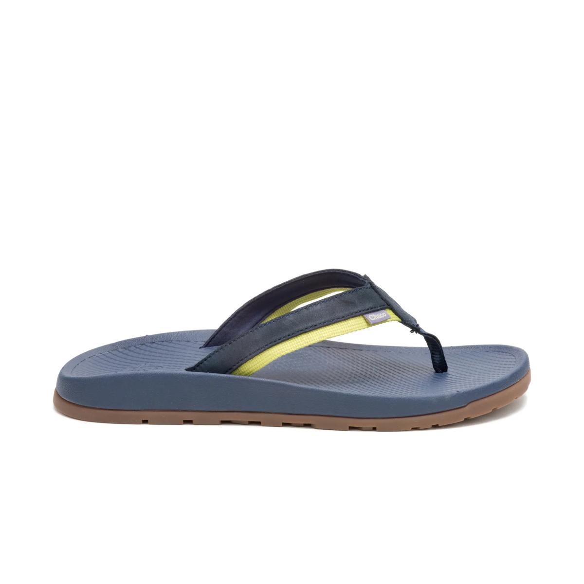 Lowdown Leather Flip Flop, Navy Night, dynamic 1