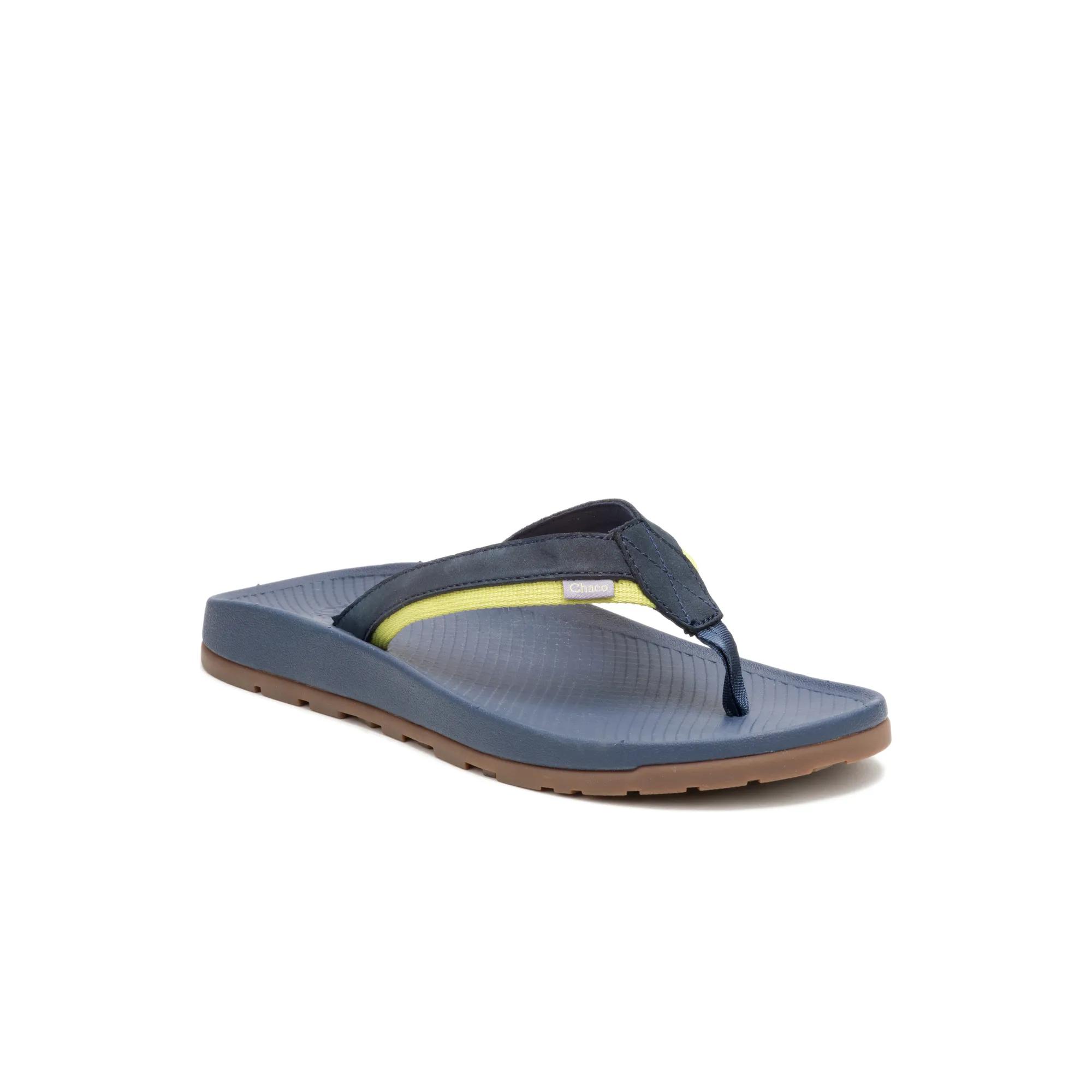 Lowdown Leather Flip Flop, Navy Night, dynamic 2