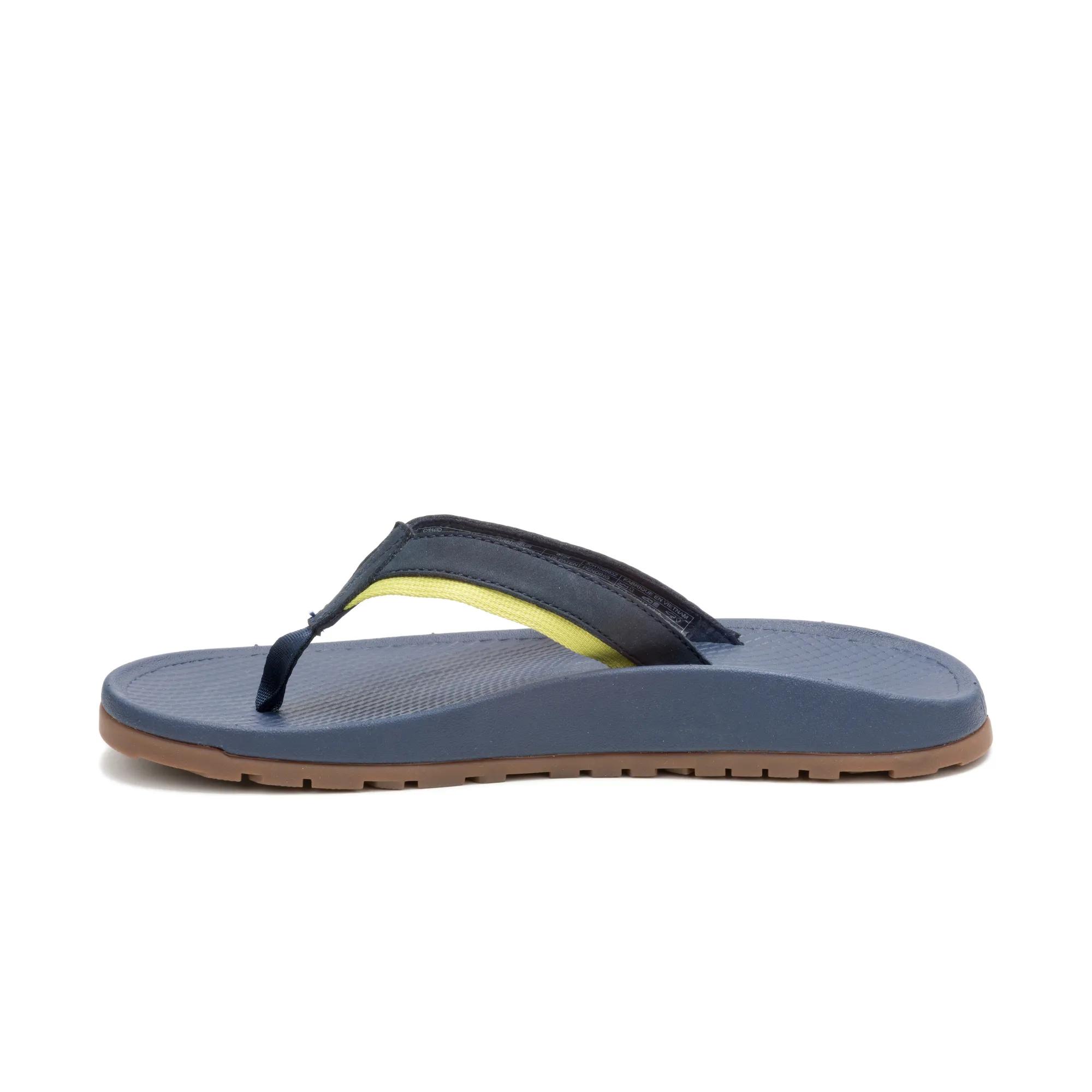 Lowdown Leather Flip Flop, Navy Night, dynamic 6